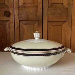 Vintage Narumi Japan “Greek Key” Elegant Covered Serving Bowl